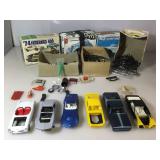 Lot 3 boxes of model cars and parts-unknown if