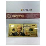 Trump gold bank note