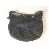 Coach Black Signature Hobo Bag.