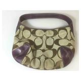 Coach Brown Signature Small Hobo Bag.