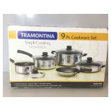 NIB Tramontina Simple Cooking Nonstick 9 piece