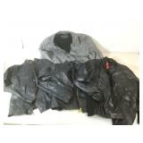 Lot of jackets - leather and more - sizes Small,