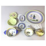 Assorted Henriot Quimper France Ceramics and