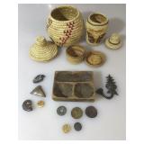 Three Handwoven Baskets/Jars, Replicas of Ancient