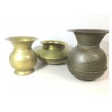 3 Brass Spittoons