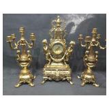 Grand Imperial Mantle Clock and Candelabras.