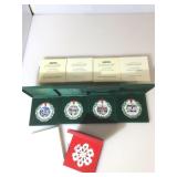 5 Longaberger Assorted Christmas Ornaments. NIB