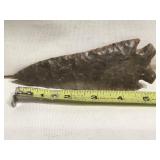 5 15/16 inch flint spear point , vg condition