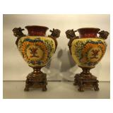 Pr Classical style contemporary vases, 18 inches