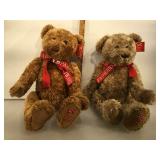 2 lg FAO Schwarz jointed teddy bears , 24 inches