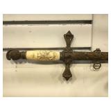 Vintage Knights of Columbus Sword with scabbard,