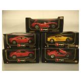 5 nos Bburago 1/25 scale die cast cars , 4