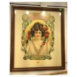 Antique original 1917 die cut chromolitho on