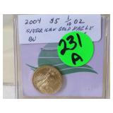 Gold 2004 1/10 oz american eagle coin
