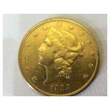 Gold $20 Liberty 1905 s American Coin