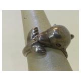 Sterling Silver Dolphin ring - size 6.25