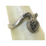 Sterling Silver ring with Marcasite - size 7.5