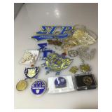 Tray Lot of Patches, Pins And other assorted