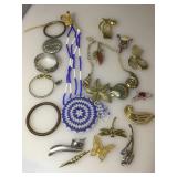 Tray Lot of Assorted Costume Jewelry. Tray not