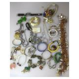 Tray Lot of Assorted Costume Jewelry. Tray not