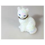 Fenton cat figurine signed by T. Gaskins, approx