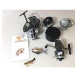 Lot of used fishing reels and lure baits incl.