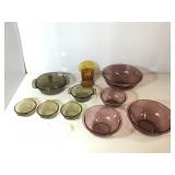 Lot of purple glass Pyrex w/L