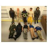 10  GI Joe action figures with lg bag of