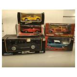 5 die cast auto models, Welly, Bburago, Intex,