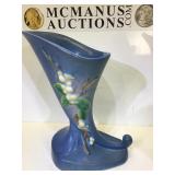 Vintage original Roseville vase, 8 in Ht, ex