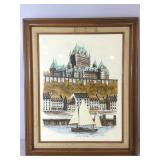 Chateau Frontenac watercolor signed by artist,