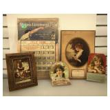 4 vintage original paper advertising  calendars