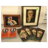 Group vintage paper collectibles, Deco era