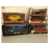 5 die cast vehicles, Jada, Bburago, American