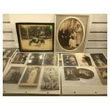 Group of vintage photos inc 2 men in a car , lots