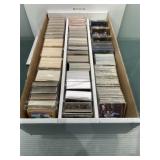 Huge box full of sports cards in cases and