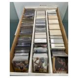 Huge box full of sports cards in cases and