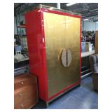 Automatic lighted cabinet, approx 59x26x90 inches