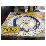 Rotary International round metal sign and more,