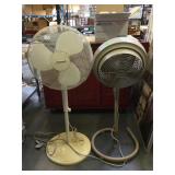 Honeywell and Holmes floor fans