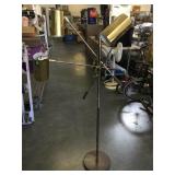 MCM 3-bulbs floor lamp w/brass shades, approx 60