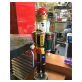 Wooden nut cracker, approx 42 inches tall