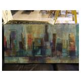 Print on canvas, approx 48x24 inches