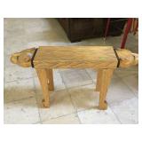 Wooden small table with cat thematic, approx