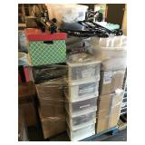 Pallet of assorted household items and crafting