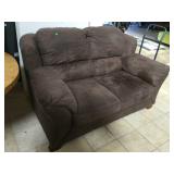 Brown comfy couch, approx 64 inches long
