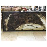 Large Print on canvas w/oil paint over touch,