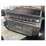 Wolf Kitchen grill w/True metal rolling stand