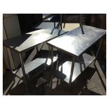 Pair of Stainless steel kitchen tables
