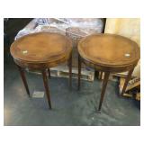 Pair of vintage matching side tables, approx